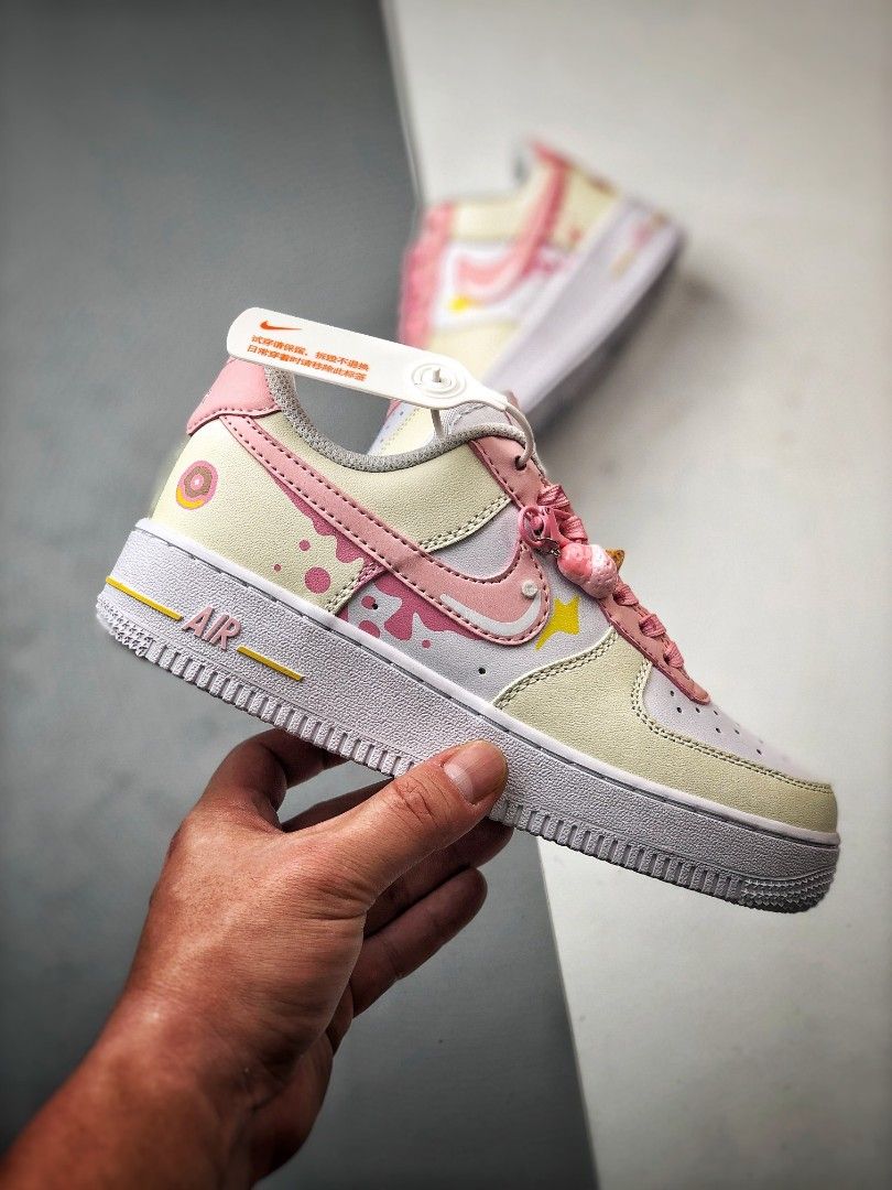 Nike air force 1 womens pink e amp; white flowers shop