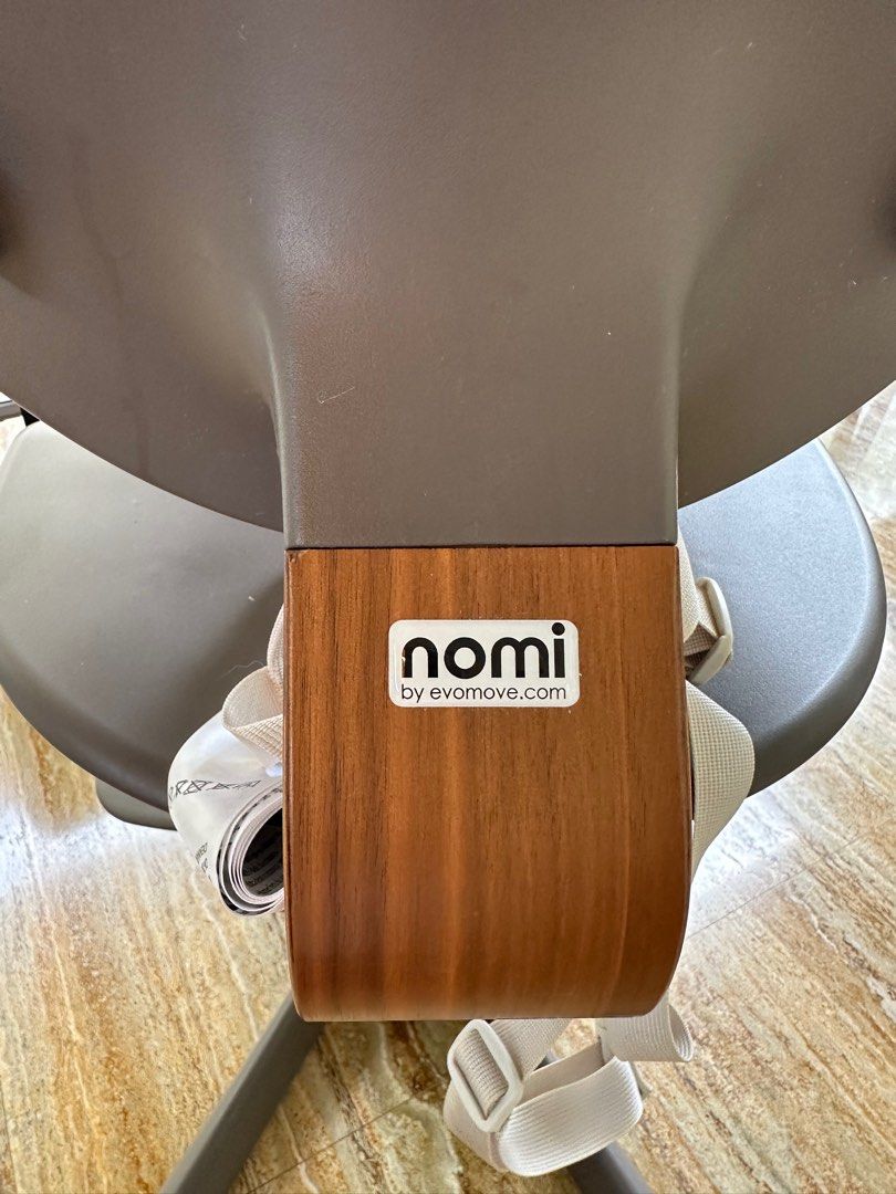 Nomi high chair (Category: Baby High Chairs) located in Singapore. Submitted by raidmybag (Listing ID 1297246527, Image 2). Description: Lightly used for a year, kept at grandparents place for meal times there Bought this when nomi was a brand on its own, but any repairs and replacements can still be sent to stokke .