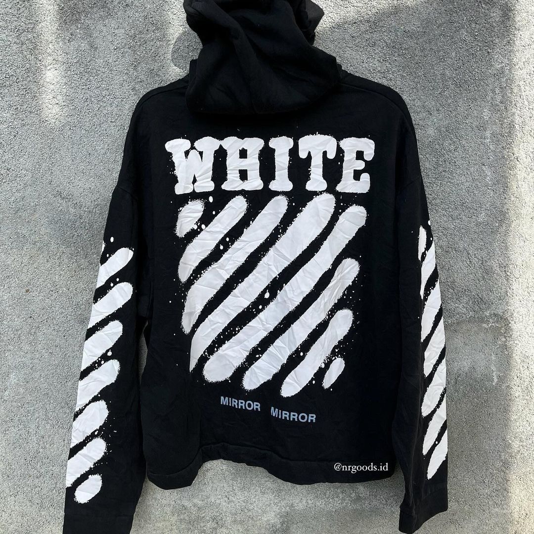 Off white diagonal spray hoodie hot sale
