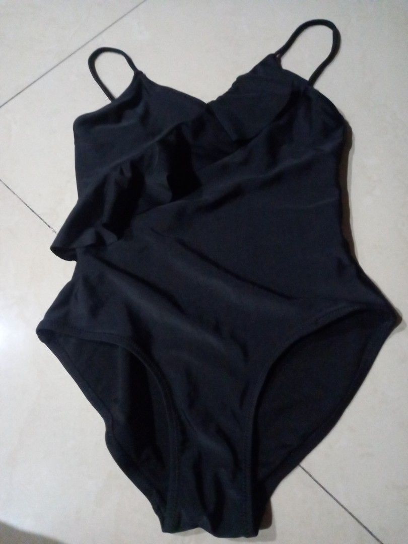Original Old Navy Black Ruffled One Piece Bathing Suit for 5 to 7 years old Babies Kids Babies Kids Fashion on Carousell