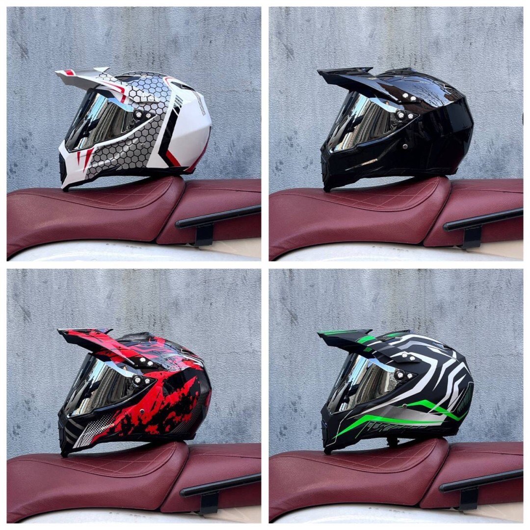 ORZ off-road motorbike helmet with DOT certificate and single visor ...