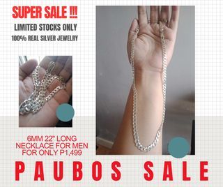 PAUBOS SALE REAL SILVER NECKLACE FOR MEN -FOR ONLY P1,499