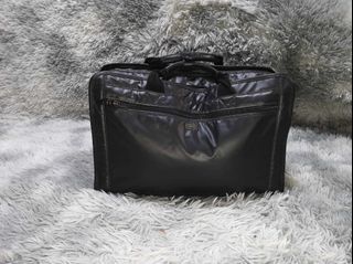 Porter Black Zipper Leather Laptop Bag
