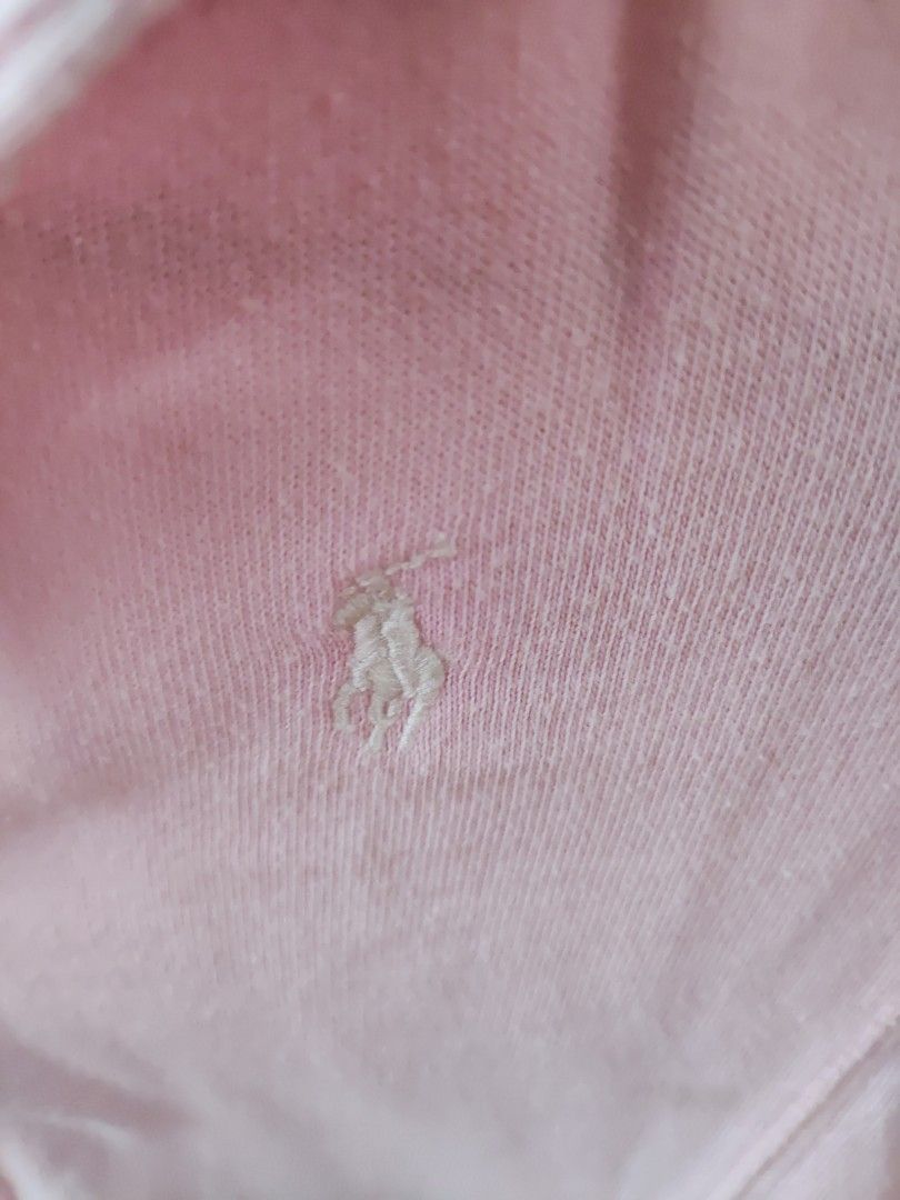 Ralph Lauren pink Hoodie (Category: Babies & Kids Fashion) located in Makati City. Submitted by stargazer2016 (Listing ID 1297257923, Image 3). Description: Cotton, polyester. Machine washable. Size medium has a 20¼" body length (front and back) and a 26" sleeve length. Sleeve length is taken from the center back of the neck. Signature embroidered Pony at the left chest. Hood. Full-zip front. Long sleeves with ribbed cuffs. Split kangaroo pocket.