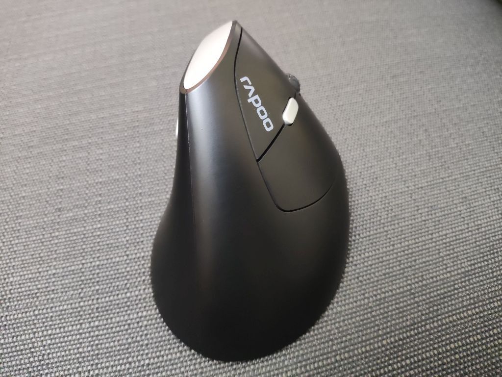 Rapoo EV250 Wireless Optical Vertical Mouse (Category: Mouse & Mousepads) located in Manila. Submitted by gracedyf (Listing ID 1297255218, Image 1). Description: Rapoo EV250 Wireless Optical Vertical Mouse • Brand new with box (opened box for testing and picture taking) • Rapoo Vertical Mouse • Vertical ergonomic design • Reliable 2.4 GHz wireless connection • High-resolution Adjustable 1600 DPI sensor • Silent Click Mouse • Wireless Optical Mous