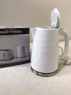 Russel Hobs Glossy White Electric Kettle Cordless