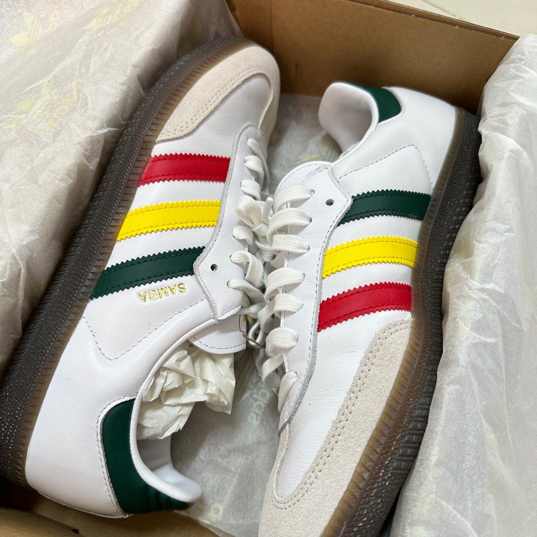 Samba OG White Shoes Red Yellow Green Men s Fashion Footwear Sneakers on Carousell