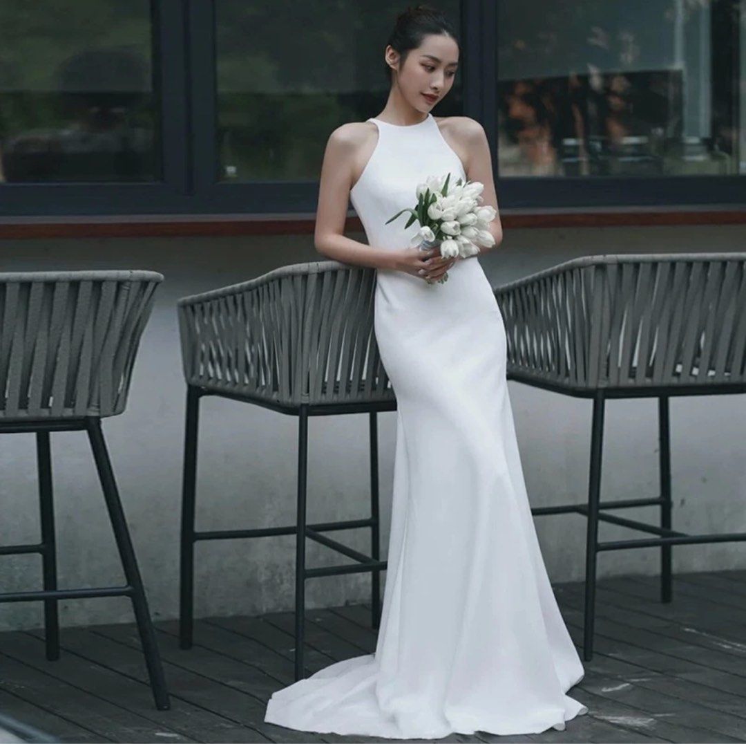 White fishtail dress on sale