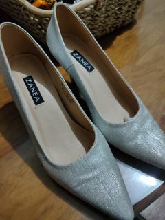 Silver glittery shoes
