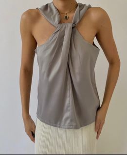 Silver Knot Halter Top