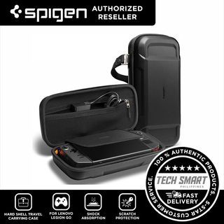 Spigen Rugged Armor Pro Designed for Lenovo Legion Go Hard Shell Travel Carrying Case with Pockets for Accessories and Original Charger Storage Bag Carry Case