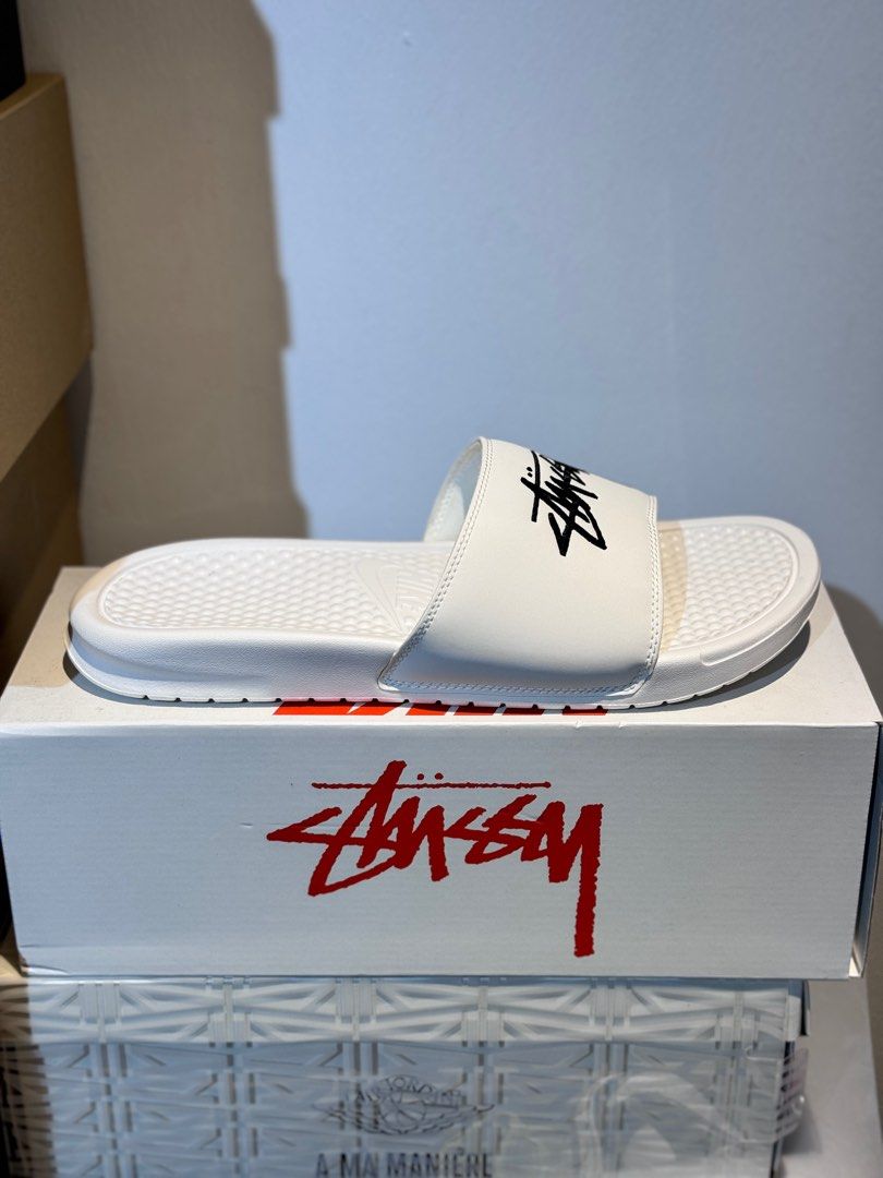 white stussy slides