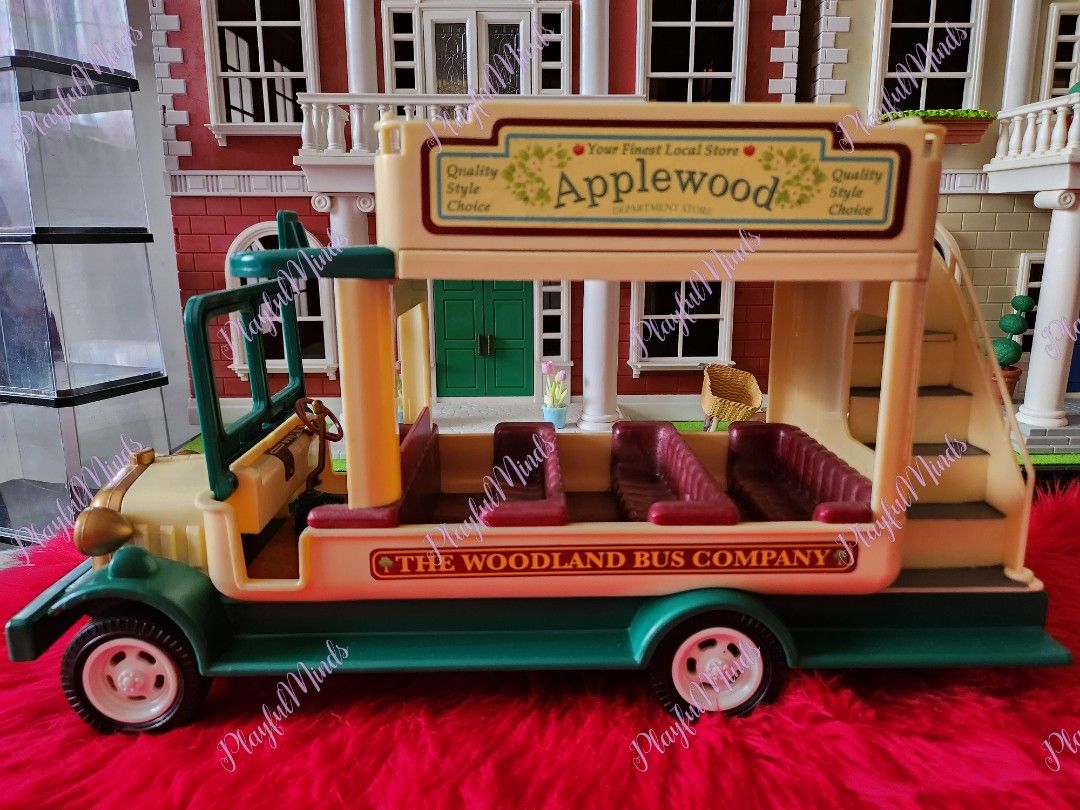 Sylvanian families Applewood Bus preloved (Category: Vehicle & Diecast Models) located in Caloocan City. Submitted by chiconlineshop (Listing ID 1297280618, Image 2). Description: Sylvanian families Applewood Bus No box. As is. FTP Available onhand ready to ship P3,799 ($67.25).