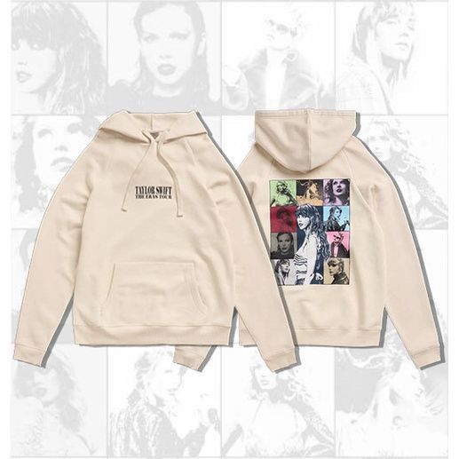 Taylor Swift Beige Hoodie The Eras Tour Merch, Women's Fashion