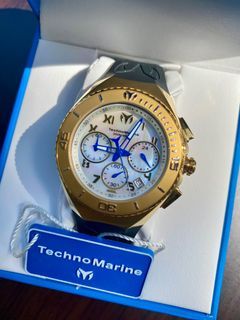 Technomarine Ocean Manta Chrono MOP Gold Watch