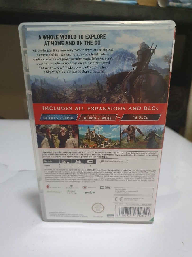 The Witcher Wild Hunt CE Switch (Category: Nintendo) located in Quezon City. Submitted by itemsforadoption (Listing ID 1297352219, Image 2). Description: Rfs: Its 2024! Happy New Year! Hoping you have a good year ahead of you! If you have questions feel free to send a message. Though I'll most likely be able to reply from 10am to 8pm. Please be patient and understanding. Decluttering games and items that I've picked up or for friends and family. 
