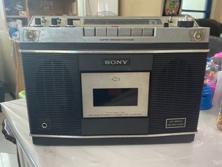 ULTRA RARE VINTAGE 1970’S SONY STEREO CF-550A BOOMBOX AM/FM Working Cassette Tape Need Repair - Used - Before Walkman Discman Vinyl Players OG Original Player