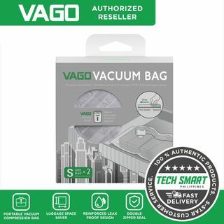 VAGO Portable Vacuum Compression Bag Travel Luggage Space Saver - 2 Pack