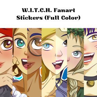W.I.T.C.H. Fanart Waterproof Full Color Vinyl Stickers