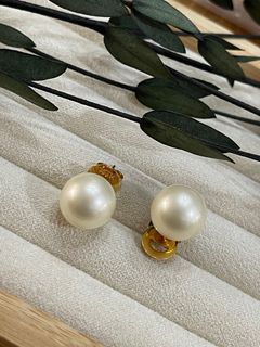 14K Goldfilled Pearl Earrings size 12mm