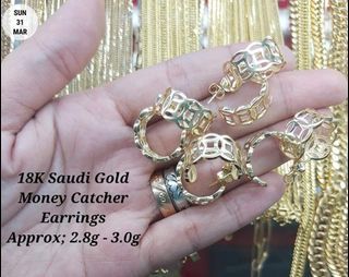 18K Saudi Gold Money Catcher Ring