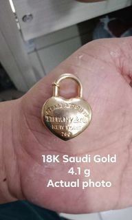 18K Saudi Rosegold Pendant Heart