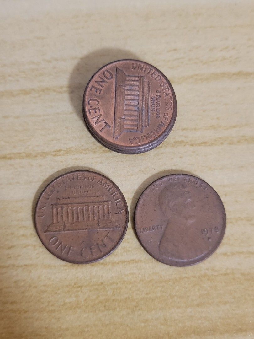 美洲錢幣~美國1976年D記美元1分硬幣有6枚, 書籍、休閒與玩具, 收藏、紀念品, 錢幣、紙鈔在旋轉拍賣