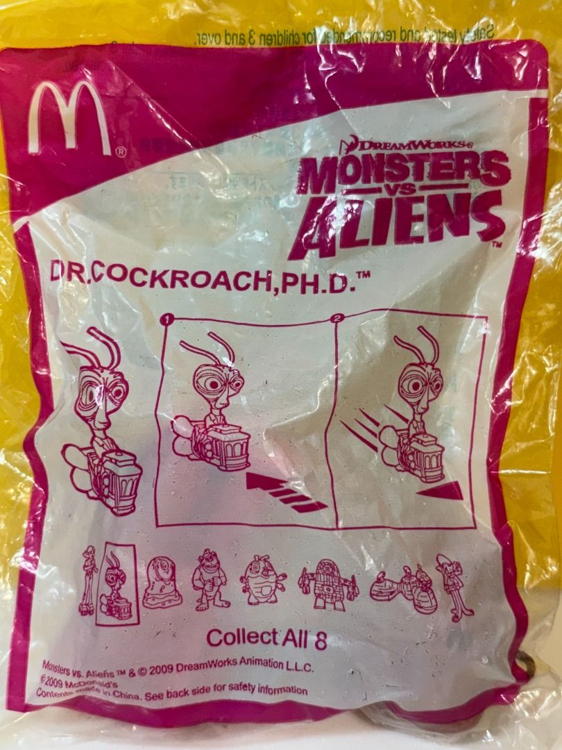 麥當勞 怪獸大戰機器人 Dr Cockroach PH.D., 書籍、休閒與玩具, 玩具、公仔、桌遊在旋轉拍賣