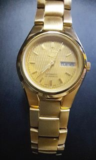 🪷 SEIKO 5 ⚪️🟡 classy Gold Japan automatic watch for women : symc18k1 : classic ladies watch : 21 Jewels