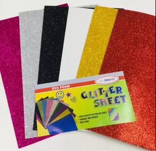 A4 Sticker Glitter Foam (Art Craft)