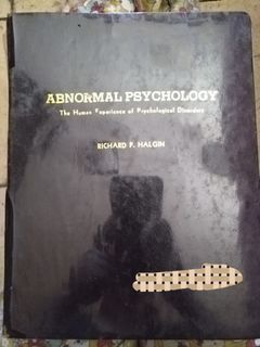 Abnormal psychology book
