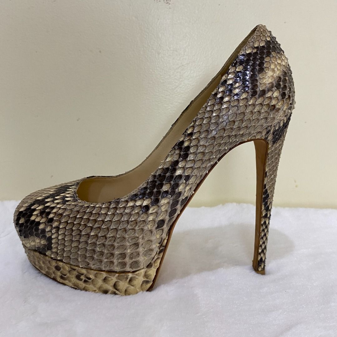 Alexandre Birman Snakeskin Platform Heels Sale Women s Fashion Footwear Heels on Carousell
