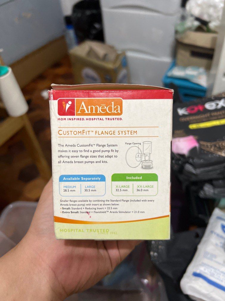 Ameda Flanges (Category: Maternity Care) located in Muntinlupa City. Submitted by bellevalcorner (Listing ID 1297399400, Image 2). Description: Bought from babymama Never been used just stock in megabox.