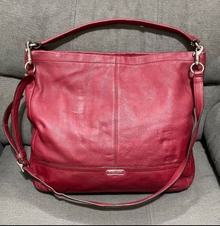 Auth Coach Park Red Hobo bag