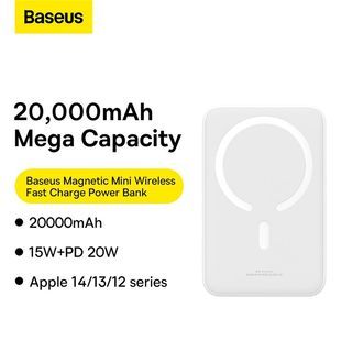 Baseus Power Bank 20w 20000mAh Mini Magnetic
Wireless Fast Charge with Auto-wake For iPhone 15 14 13 12