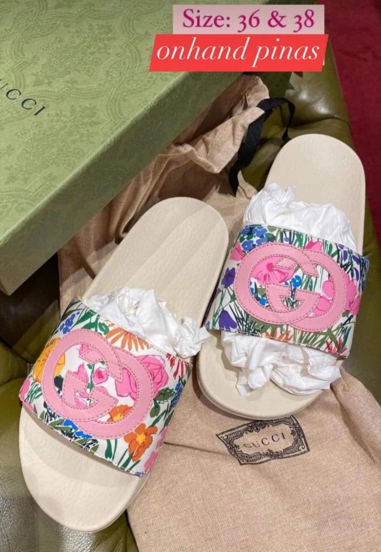 BRAND NEW GUCCI SLIDES SIZE 36 AND 38 Women s Fashion Footwear Slippers and slides on Carousell