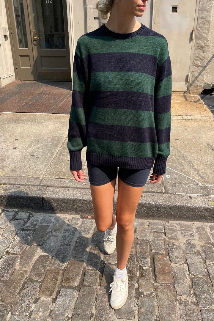 brandy melville brianna cotton thick stripe sweater tate sweater stargirl streetwear gorpcore cargos maxi skirt coquette y2k fairycore cottagecore twilight beabadobee stargirl rockstar gf lana del rey...