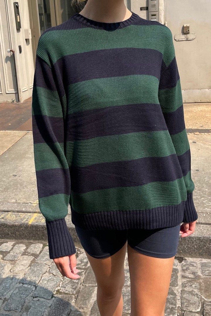 brandy melville brianna cotton thick stripe sweater tate sweater stargirl streetwear gorpcore cargos maxi skirt coquette y2k fairycore cottagecore twilight beabadobee stargirl rockstar gf lana del rey...