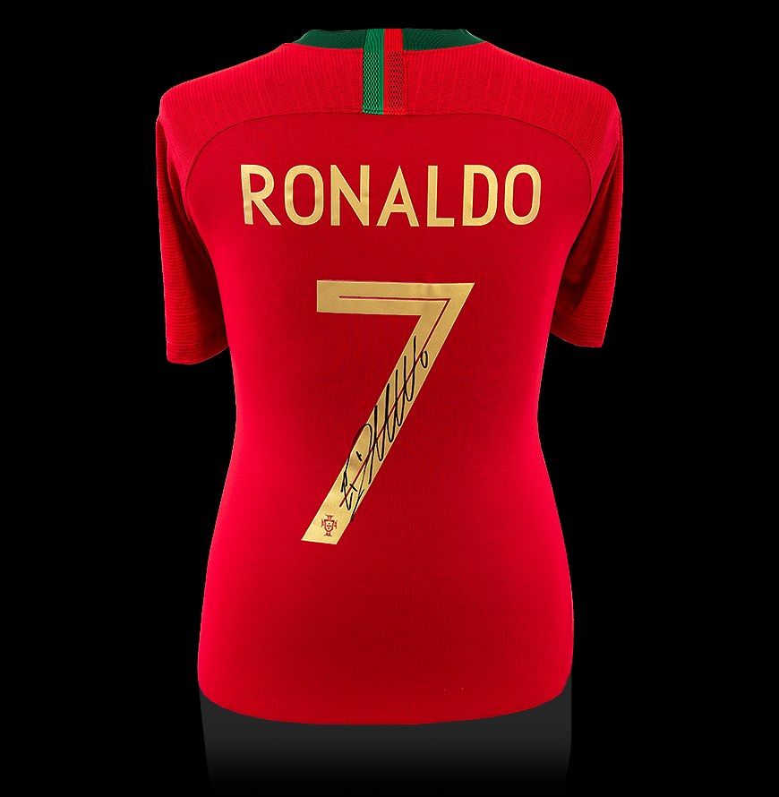 Cristiano Ronaldo Back Signed Portugal 2018 Home Shirt Hobbies Toys Memorabilia Collectibles Fan Merchandise on Carousell