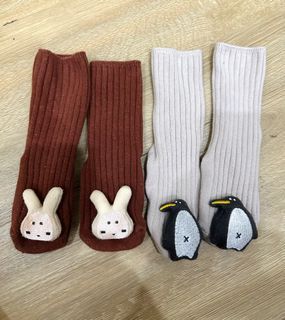 Cute baby socks - 1-3 yrs old - 2 pcs