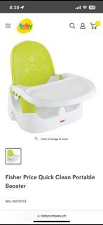 Fisher Price Quick Clean Portable Booster Sear