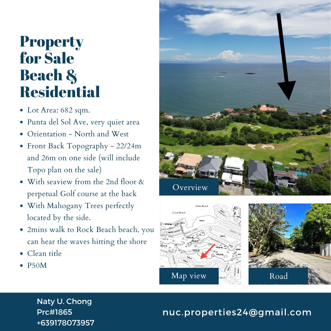 For Sale Residential Beach Lot in Peninsula de Punta Fuego, Batangas ...