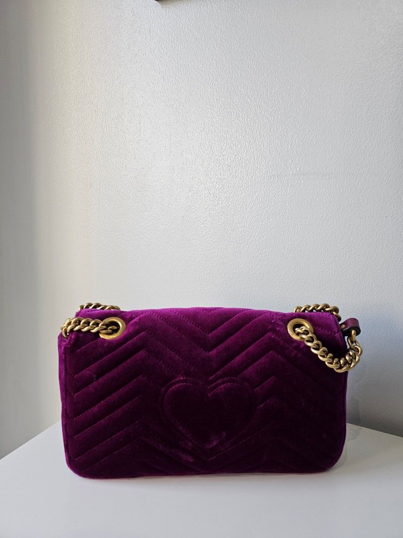 Gucci marmont velvet bag small store
