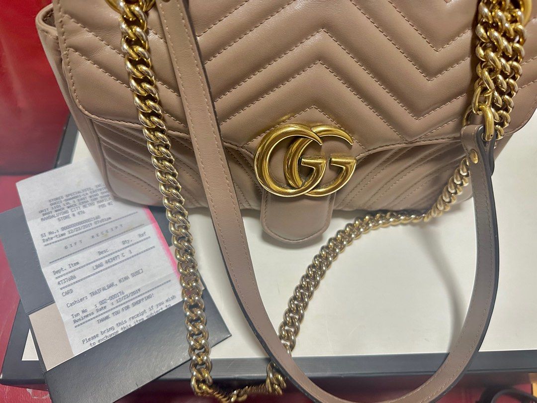 Gucci marmont small nude on sale