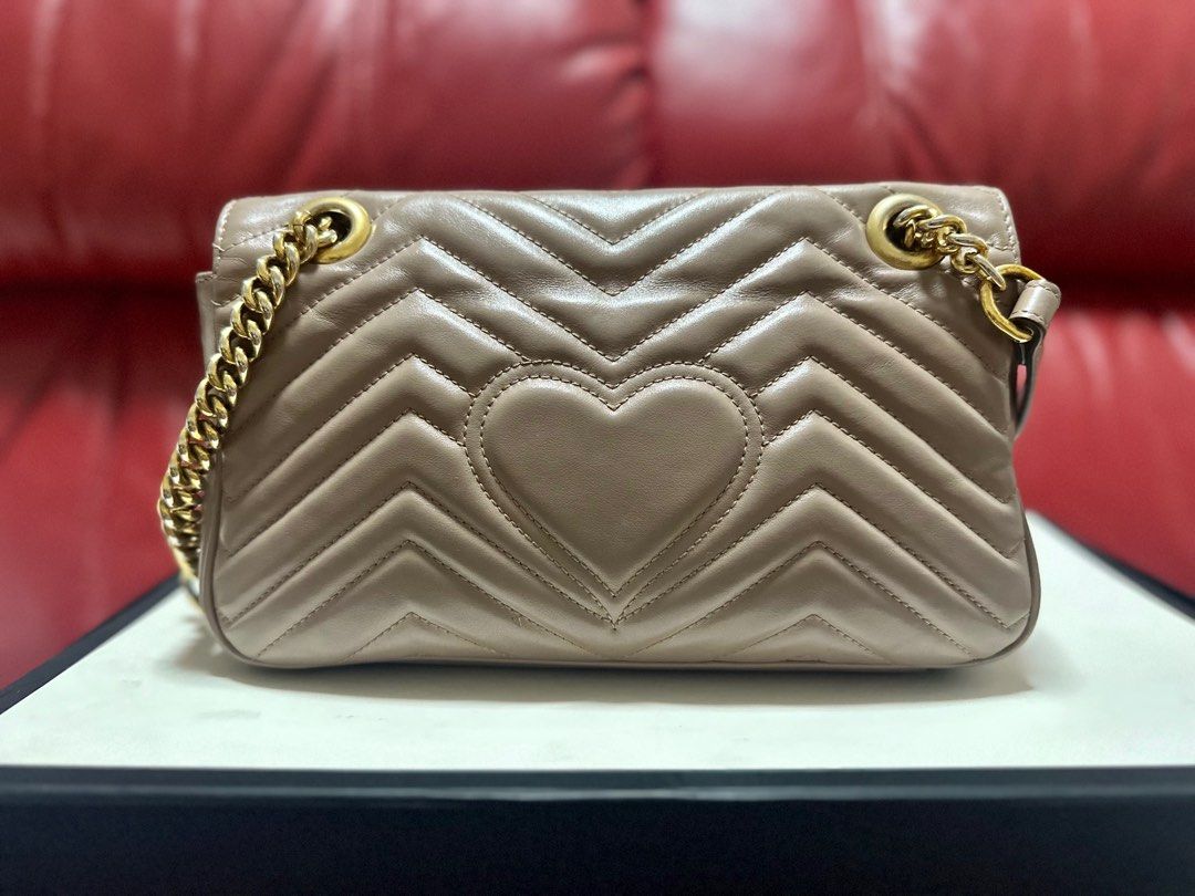 Gucci Marmont Small Nude (Category: Luxury Bags & Wallets) located in Makati City. Submitted by Pipie (Listing ID 1297530247, Image 2). Description: With gift receipt from Shangri La Mall Gucci. RFS: Make room for new bags.