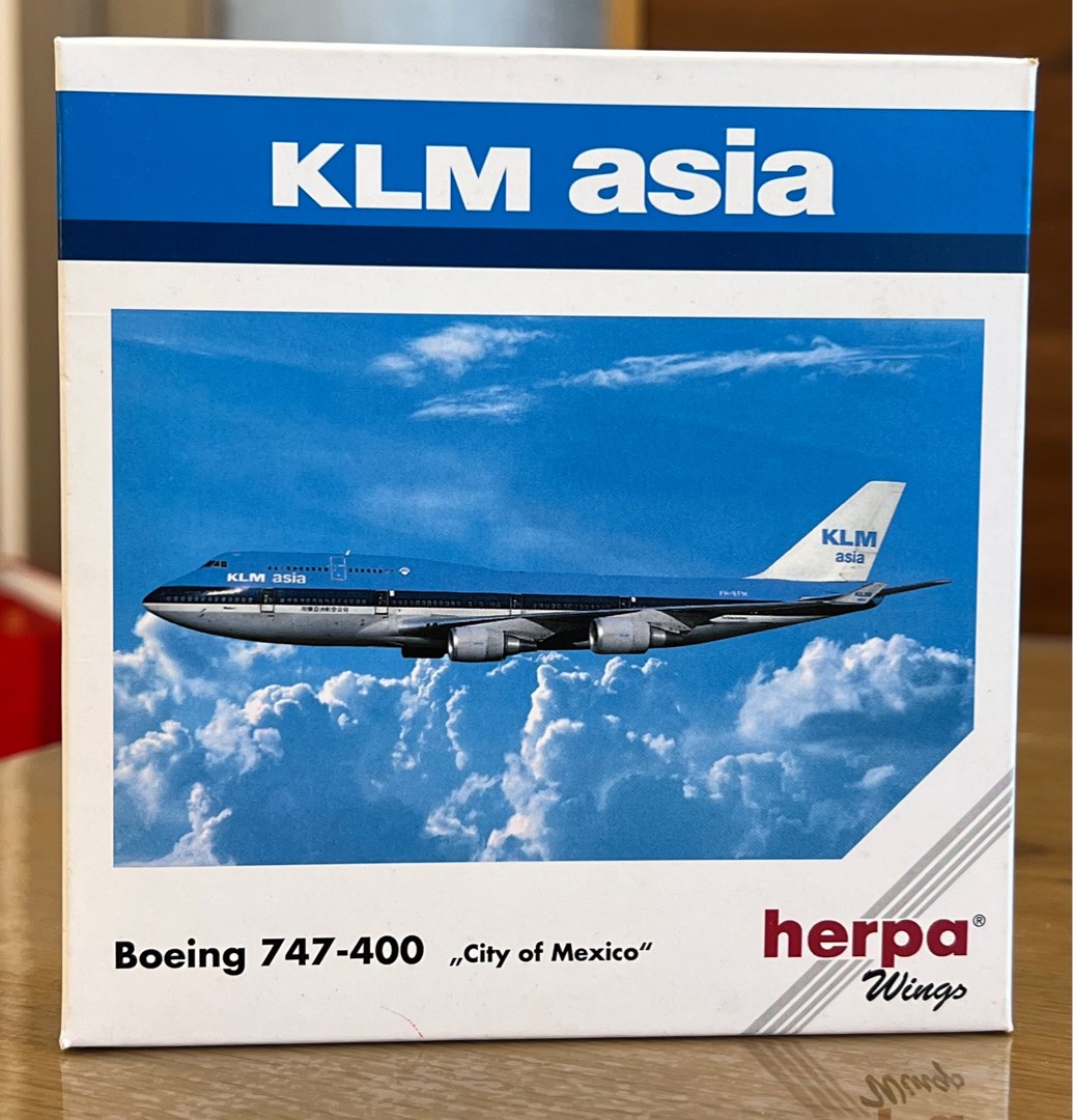 Herpa 1:500 KLM Asia Boeing 747-400, 興趣及遊戲, 玩具& 遊戲類 