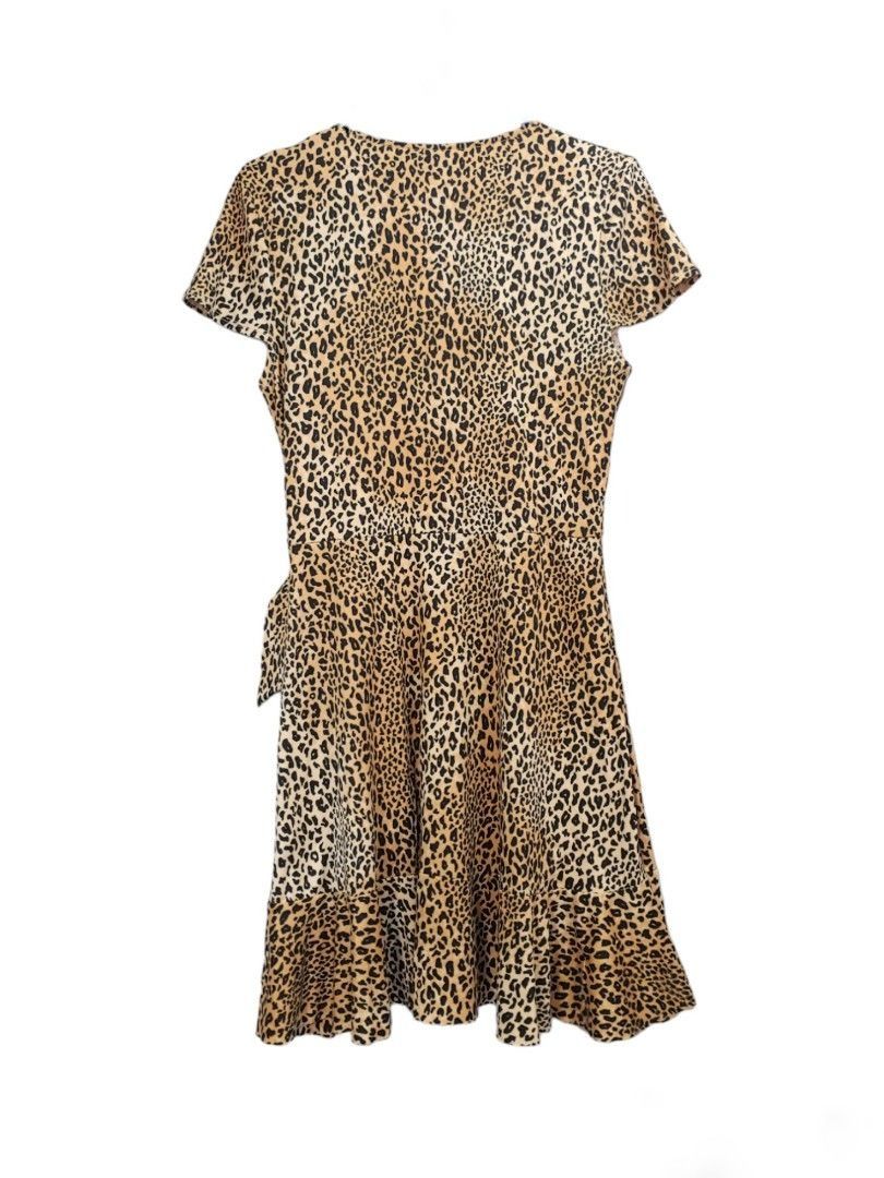 H&m leopard print wrap dress new arrivals