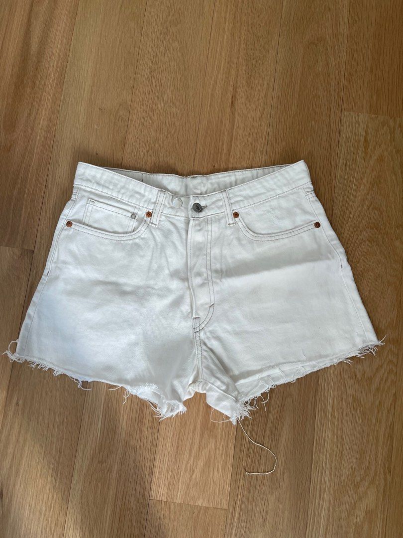 White denim shorts h&m on sale
