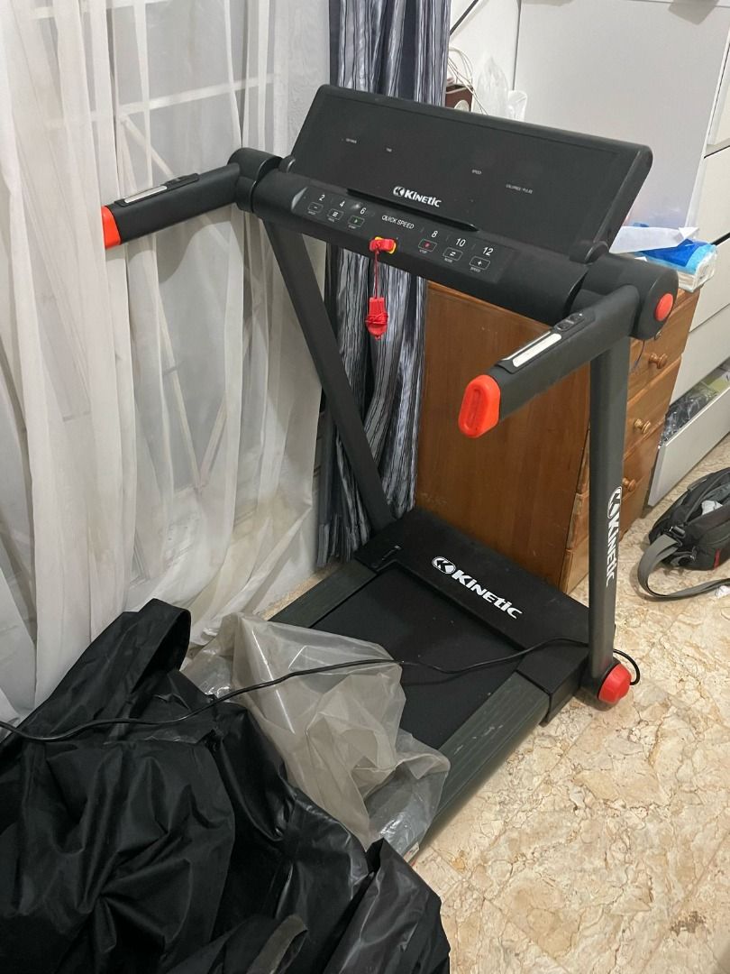 KINETIC TREADMILL MOTORIZED 0.8HP HITAM ORANGE