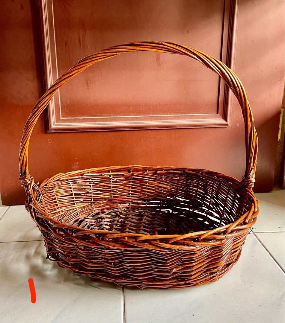 Large Hamper Basket Gift Basket Rattan Flower Basket with handle and without handle